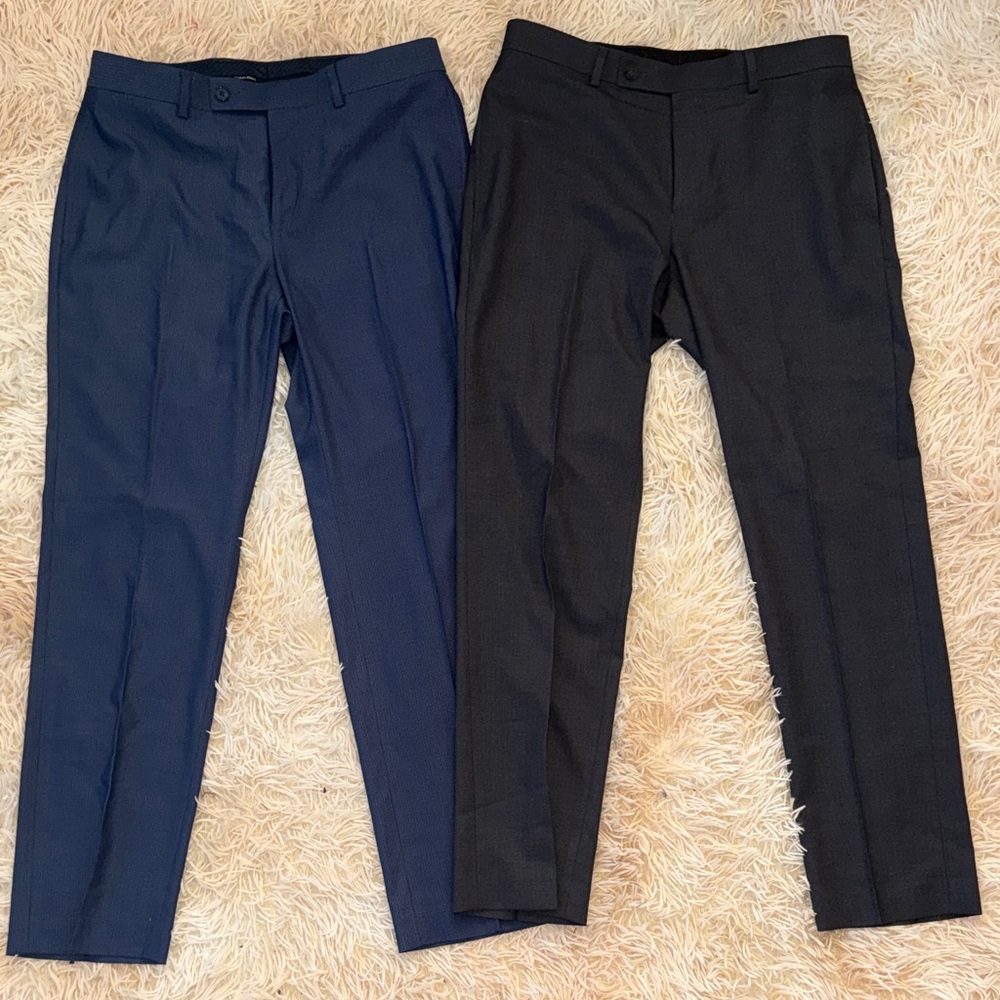 Calvin Klein Blue and Black Dress Pants / Suit Pants - Bundle of 2 - 32W x 30L